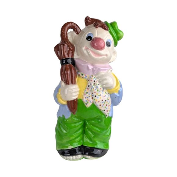Vintage Ceramic Clown Figurine Lot: Hand-Painted Retro Decor - Picture 3 of 9